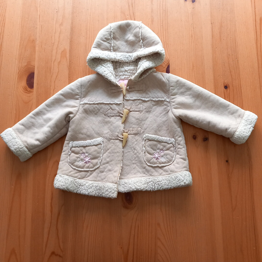 Beige Soft Feel Coat With Toggles - Girls 12-18 months - Cherokee