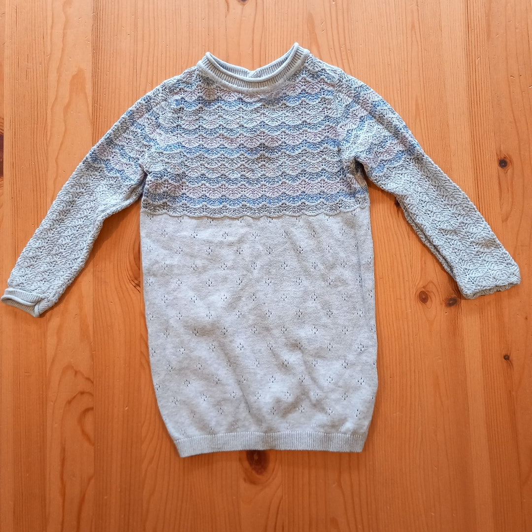 Grey With Glittered Thread Detail Tunic Style Jumper - Girls 18-24 months - Next