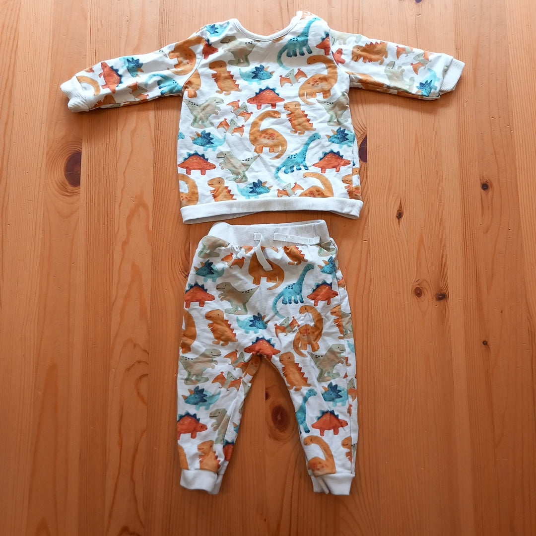 Playwear - Dinos Joggers and Sweatshirt (a few marks) - Boys 6-9 months - George