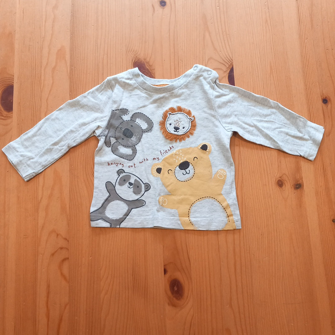 Animals Long Sleeve Top - Unisex 6-9 months - Nutmeg