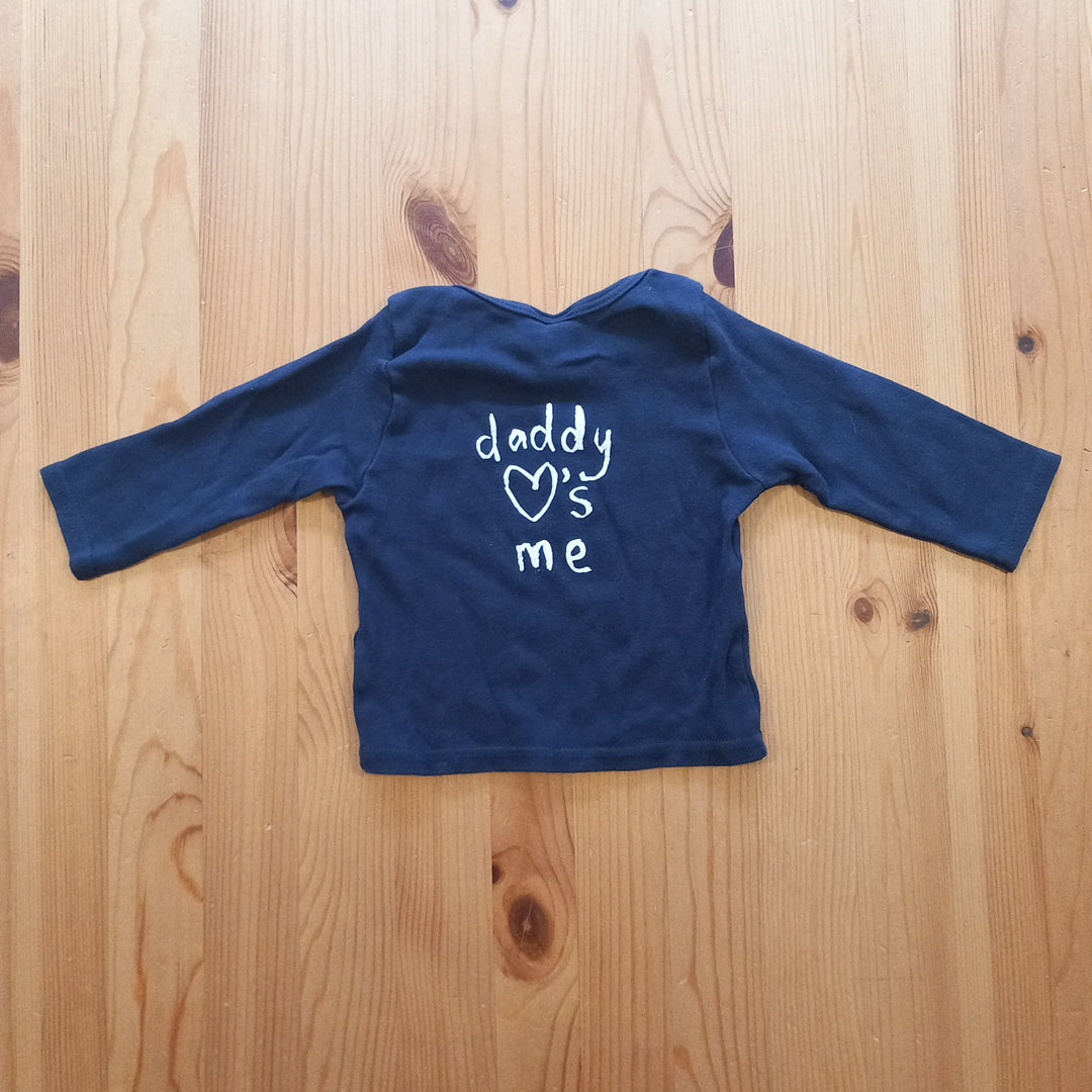 'I Love Daddy, Daddy Loves Me' Navy Long Sleeve Top - Unisex 9-12 months - Babble boom