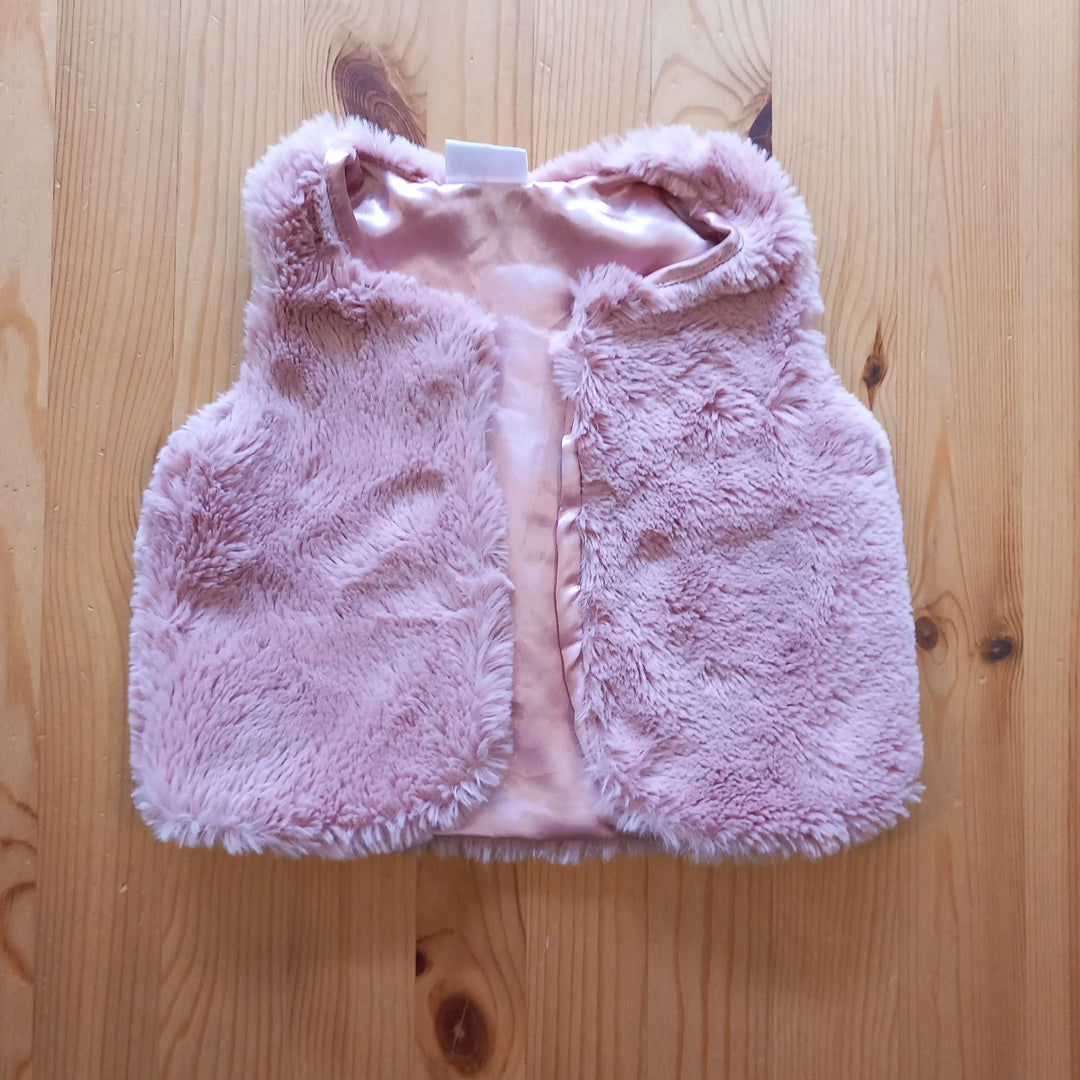 Pink Furry Gilet - Girls 12-18 months - So Cute