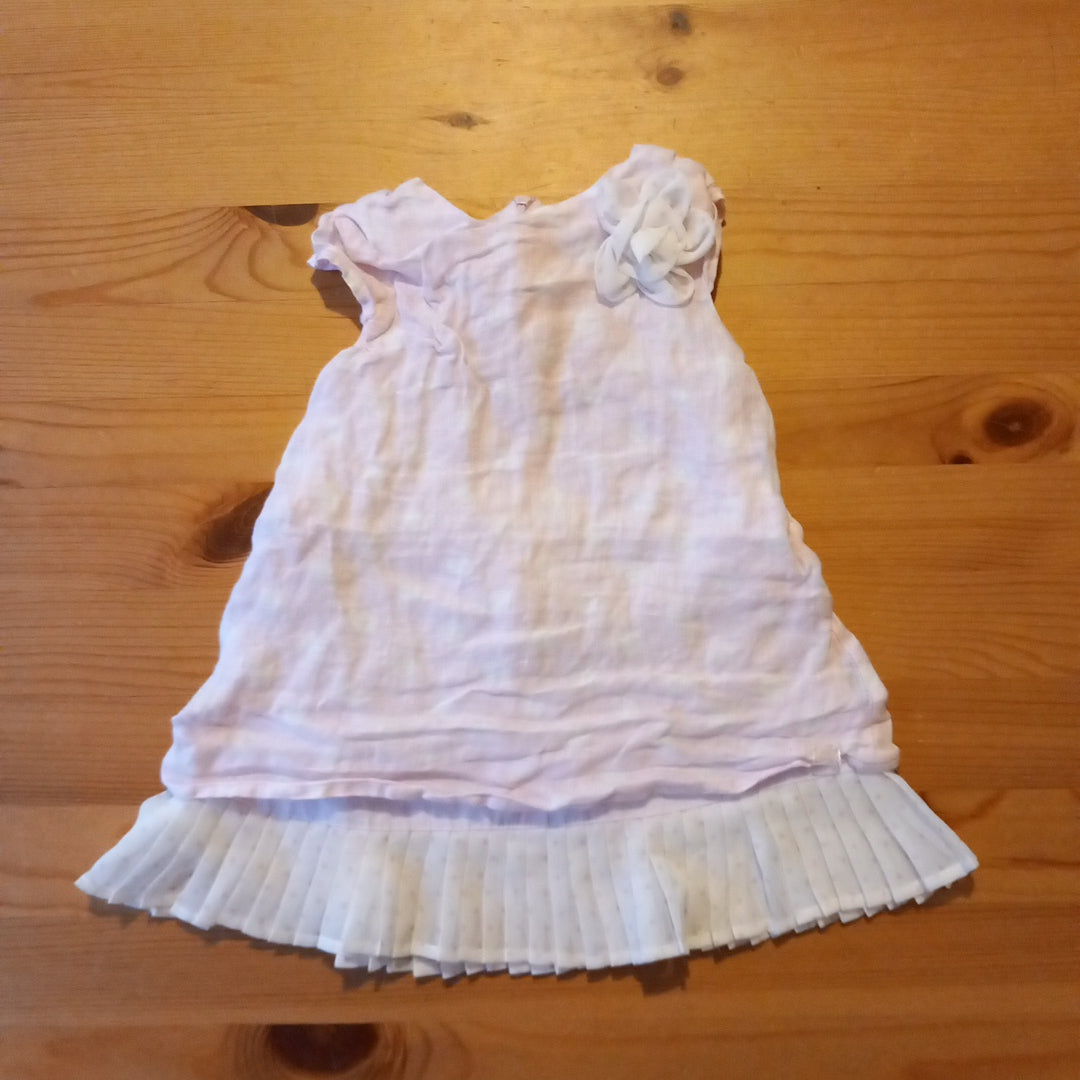 Pink and White Layered Dress - Girls 18 months - Tutto Piccolo