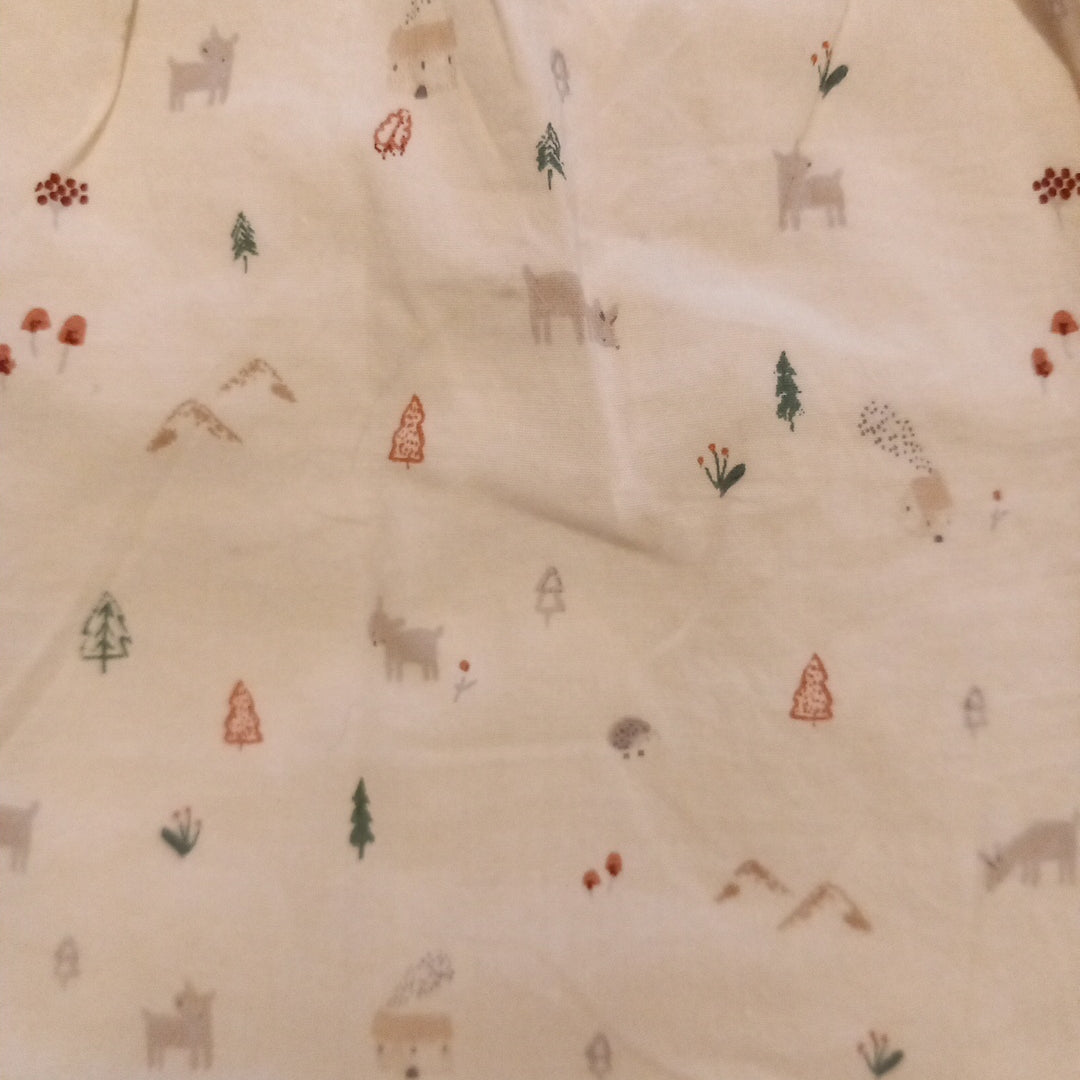 Forest Collared Long Sleeve Lined Top - Girls 6-9 months - Mothercare