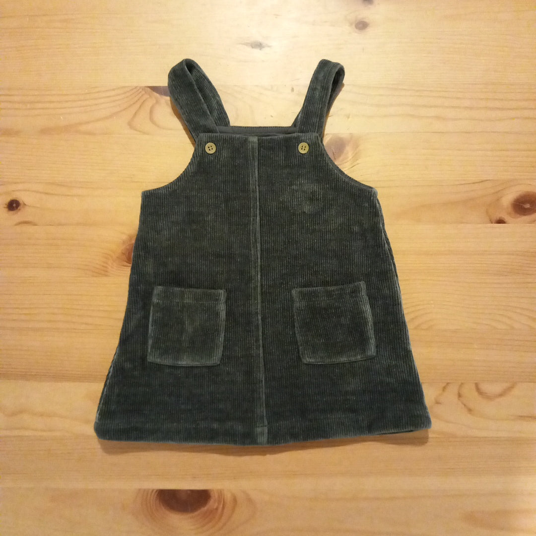 Grey Corduroy Pinafore Dress - Girls 6-9 months - George