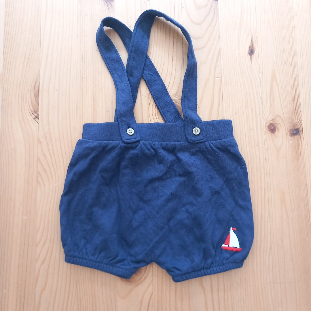 Navy Boat Shorts Dungarees - Boys 3-6 months - Nutmeg
