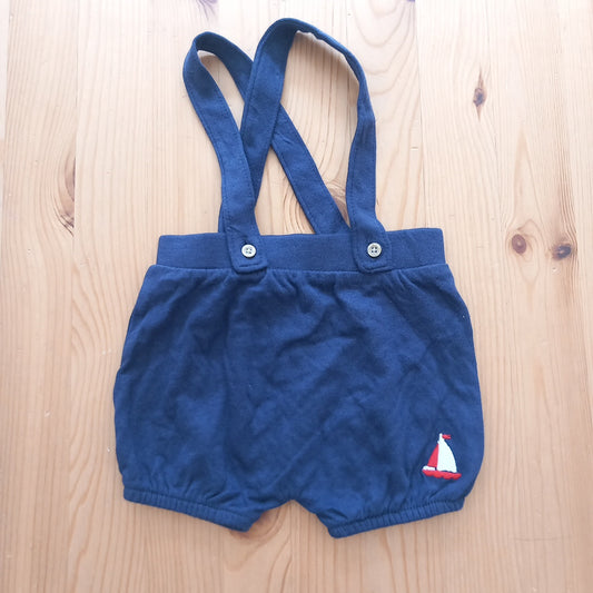 Navy Boat Shorts Dungarees - Boys 3-6 months - Nutmeg