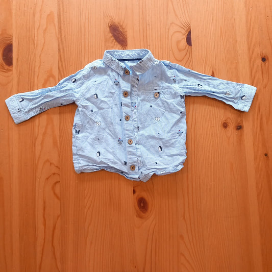 Animals Thin Stripe Long Sleeve Shirt - Boys 3-6 months - George