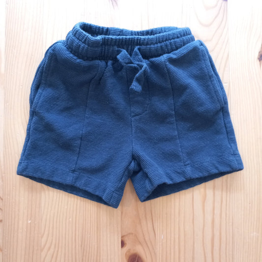 Navy Ribbed Jersey Style Shorts - Boys 9-12 months - Matalan