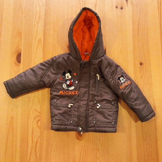 Brown Mickey Coat (small hole in lining) - Boys 18 months - Disney Baby