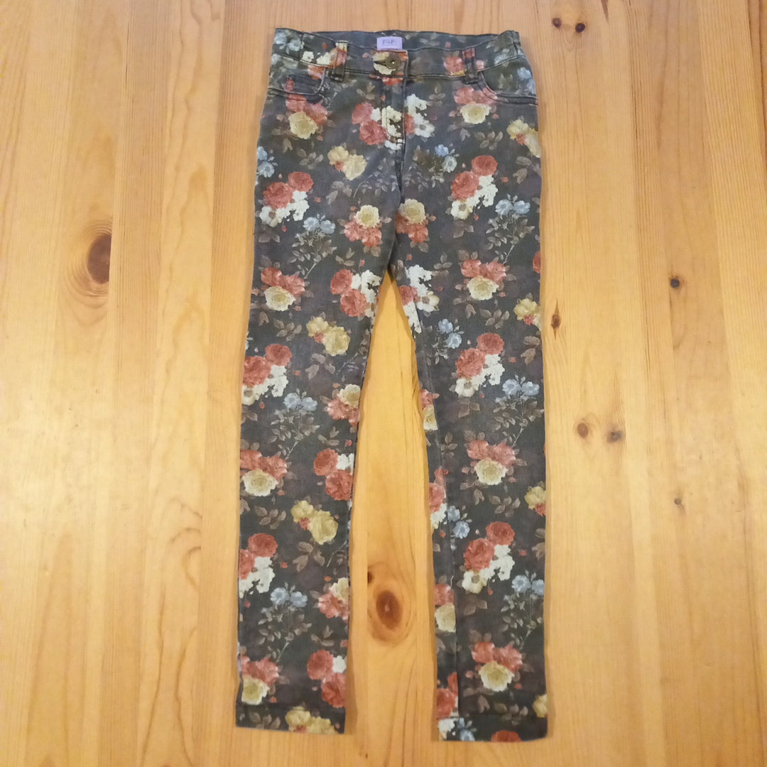 Floral Jeans (washwear) - Girls 6-7 years - F&F