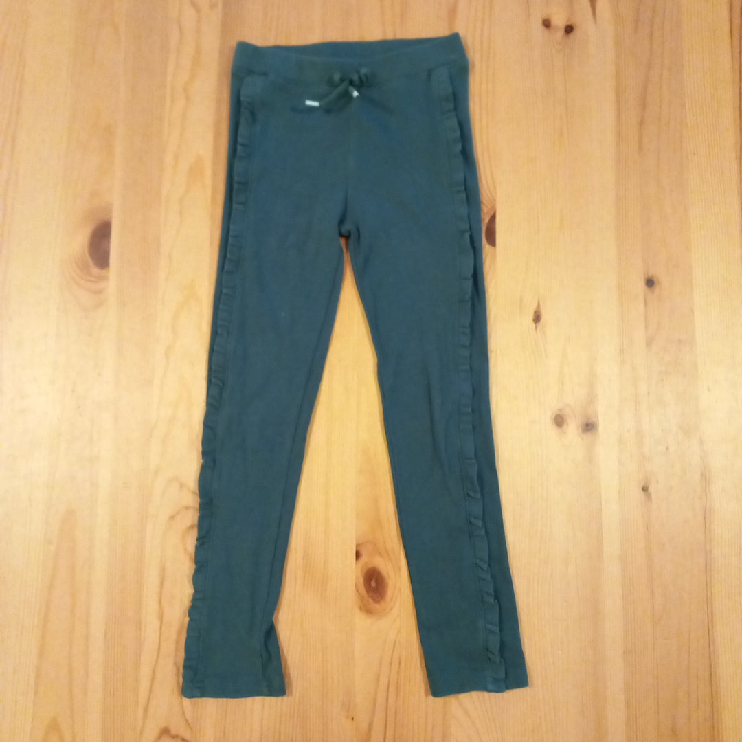 Playwear (a few marks) Green Ribbed Leggings - Girls 8-9 years - Nutmeg