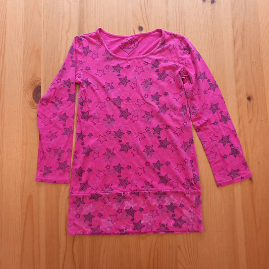 Pink Stars Long Sleeve Tunic - Girls 10-11 years - Matalan