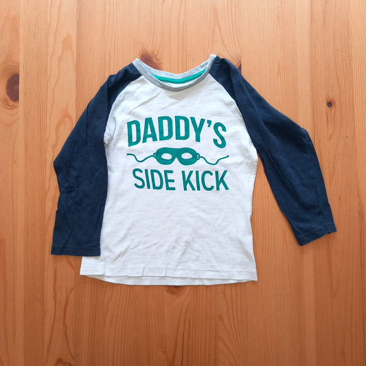'Daddy's Side Kick' Long Sleeve Top - Boys 4-5 years - Matalan