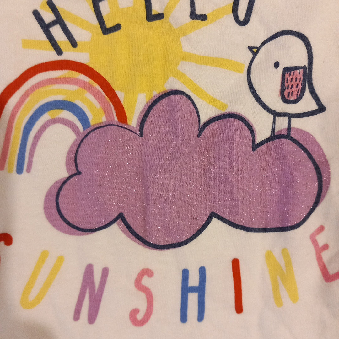 'Hello Sunshine' Glittery Long Sleeve Top - Girls 3-6 months - F&F