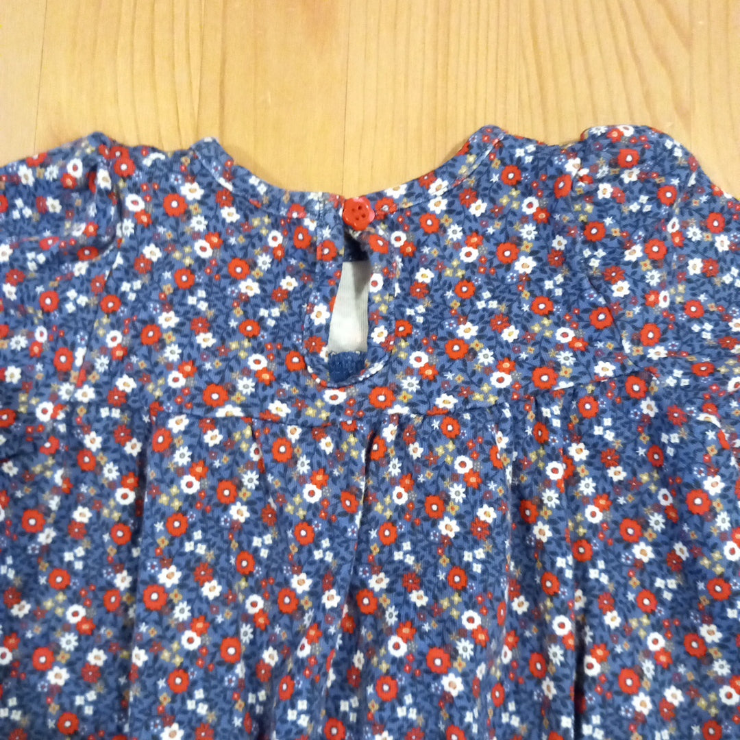 Navy Floral Long Sleeve Top - Girls up to 1 month - TU
