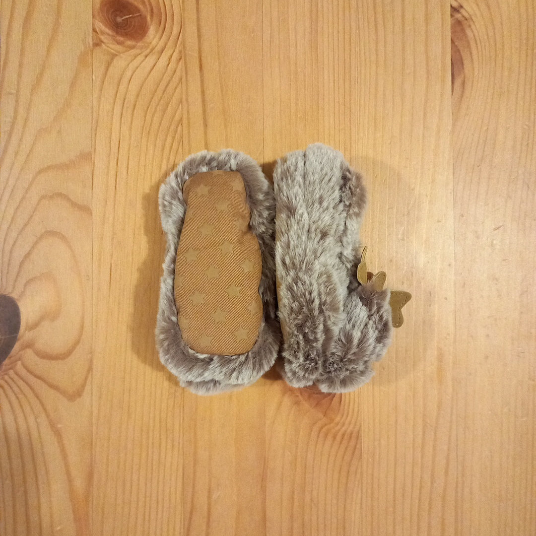 Furry Reindeer Slippers - Unisex 3-6 months - Next