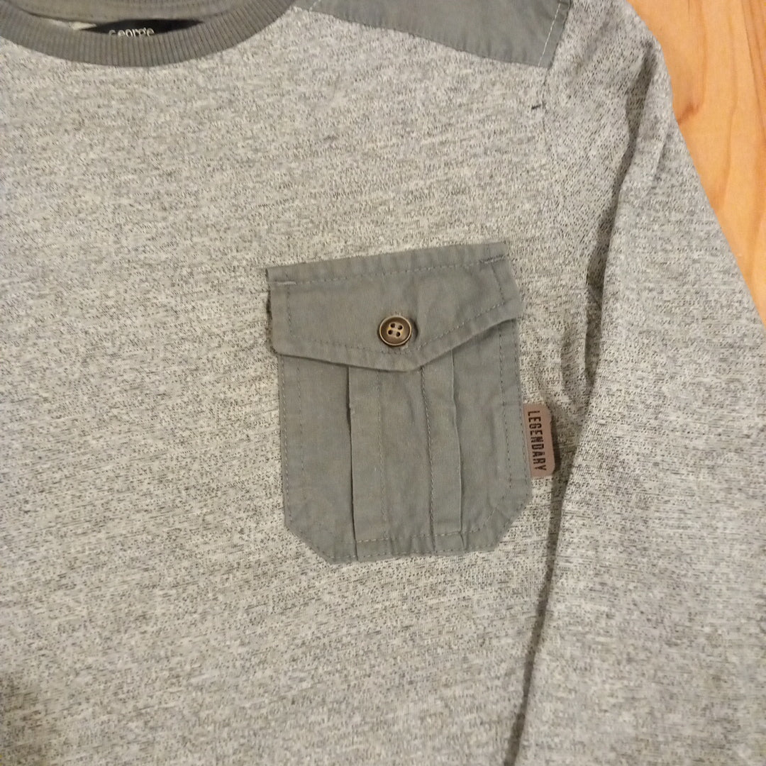 Long Sleeve Grey Top - Boys 9-10 years - George