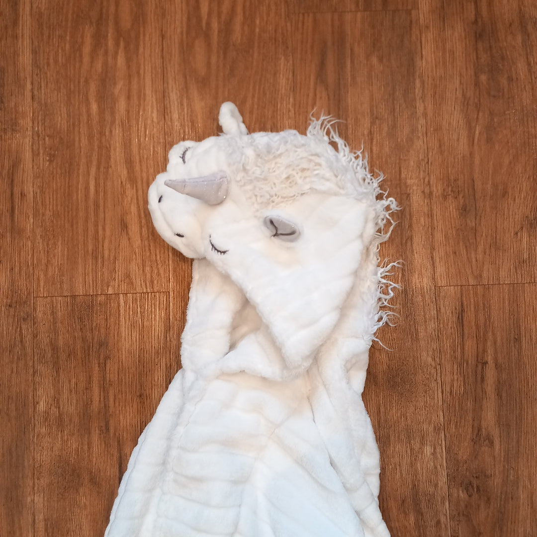 White Unicorn Furry Dressing Gown - Girls 7-8 years - Next