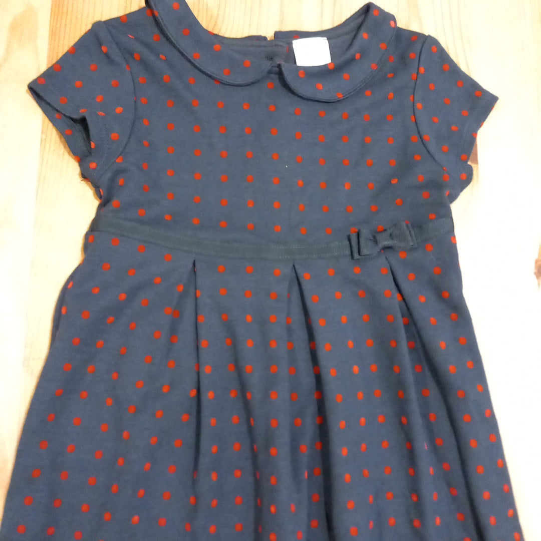 Navy Red Spot Dress - Girls 12-18 months - Jasper Conran Junior