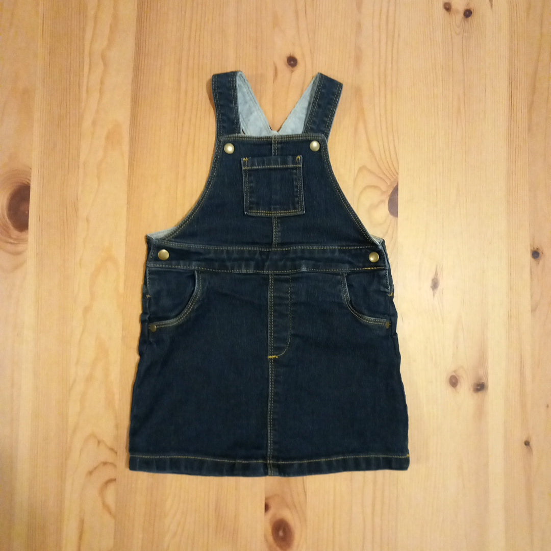 Denim Pinafore & Long Sleeve Bodysuit - Girls 12-18 months - M&S