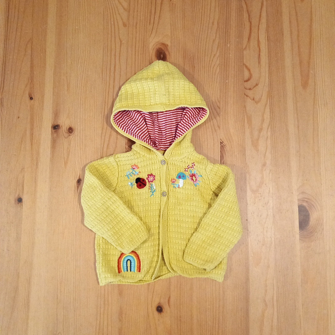 Yellow Hooded Cardigan - Girls 9-12 months - Next