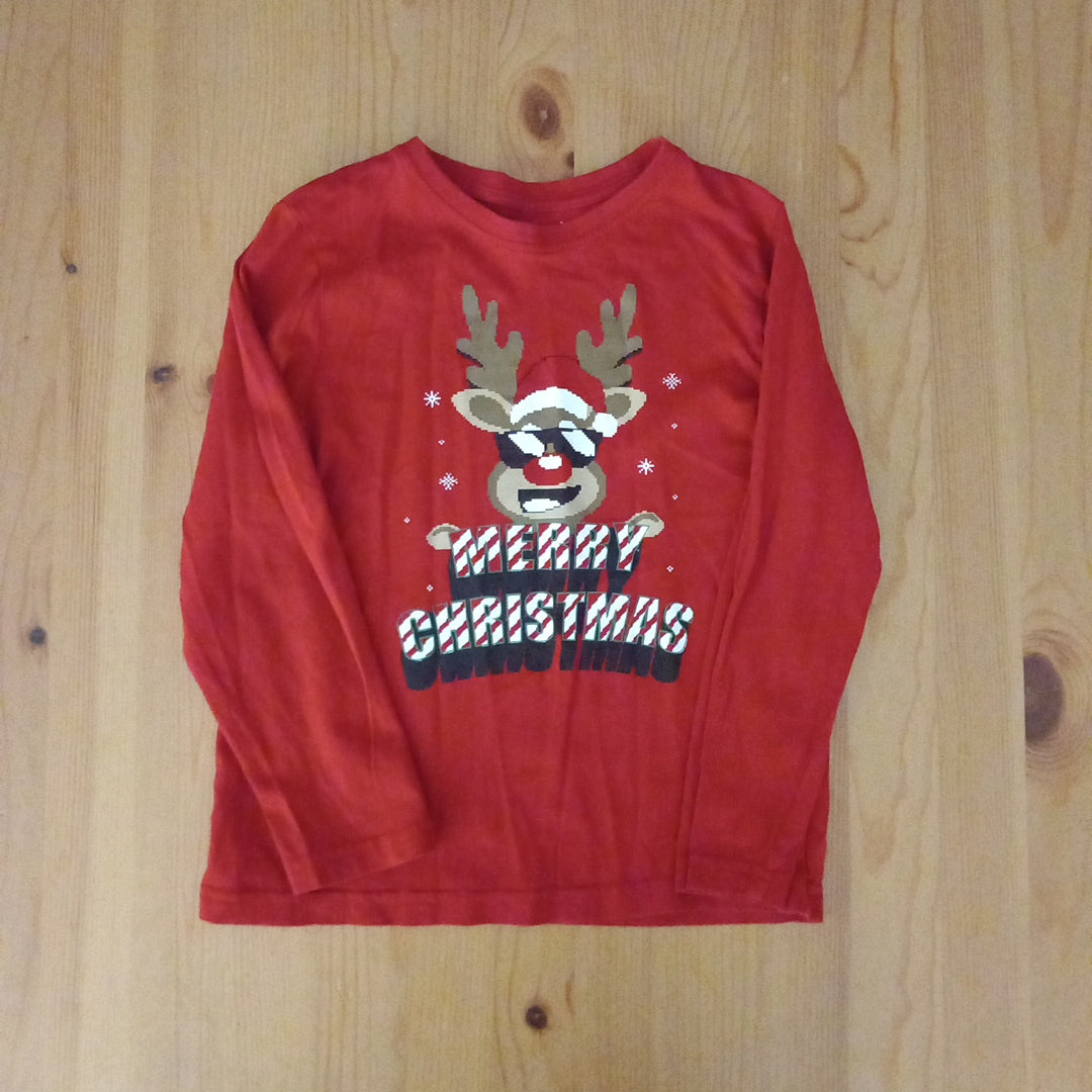 Red Long Sleeve Christmas Top - Boys 7-8 years - Primark