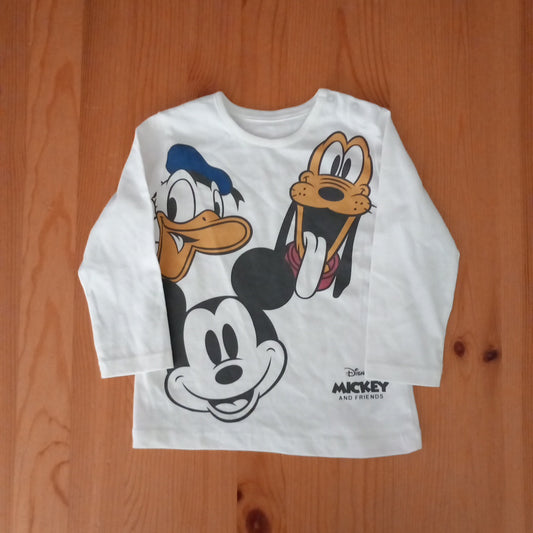 Mickey & Friends Long Sleeve Top - Unisex 9-12 months - George