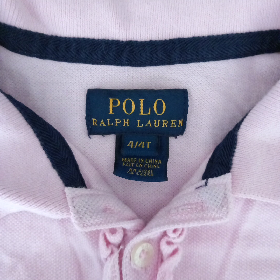 Light Pink Polo Top - Girls 4 years - Ralph Lauren