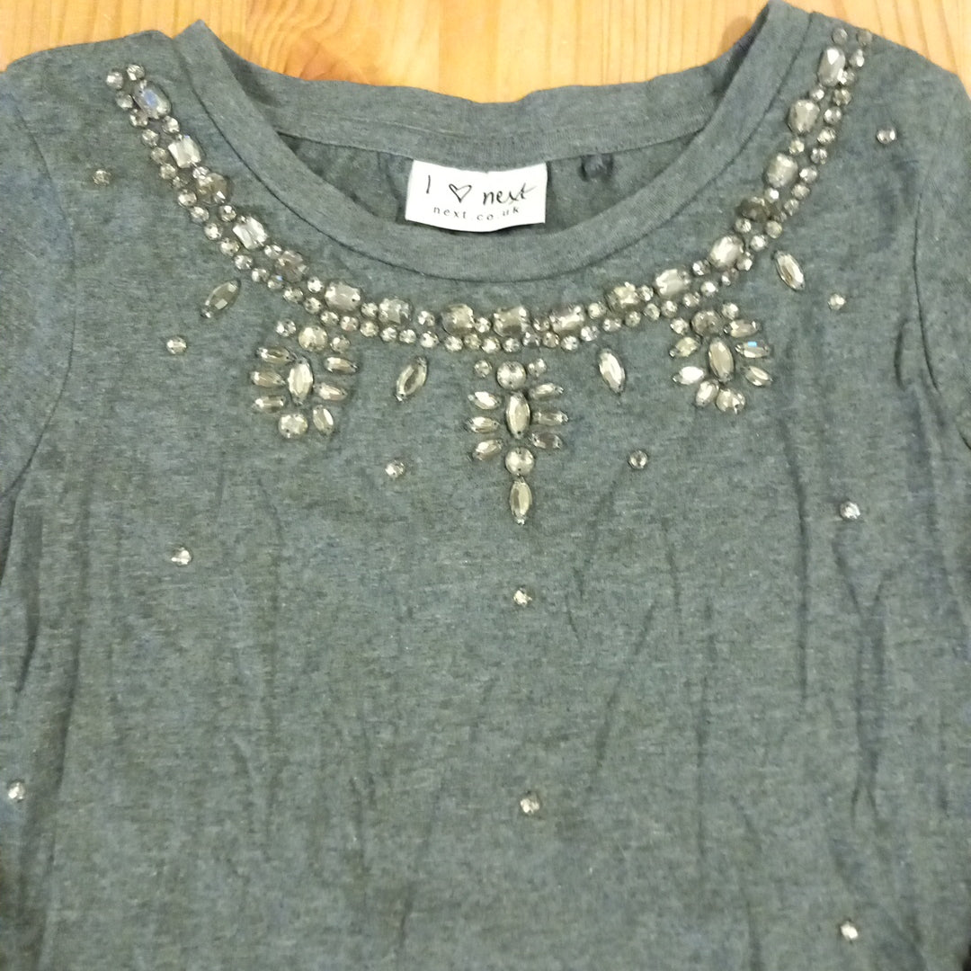 Grey Long Sleeve Top With Decoration - Girls 7 years - Next