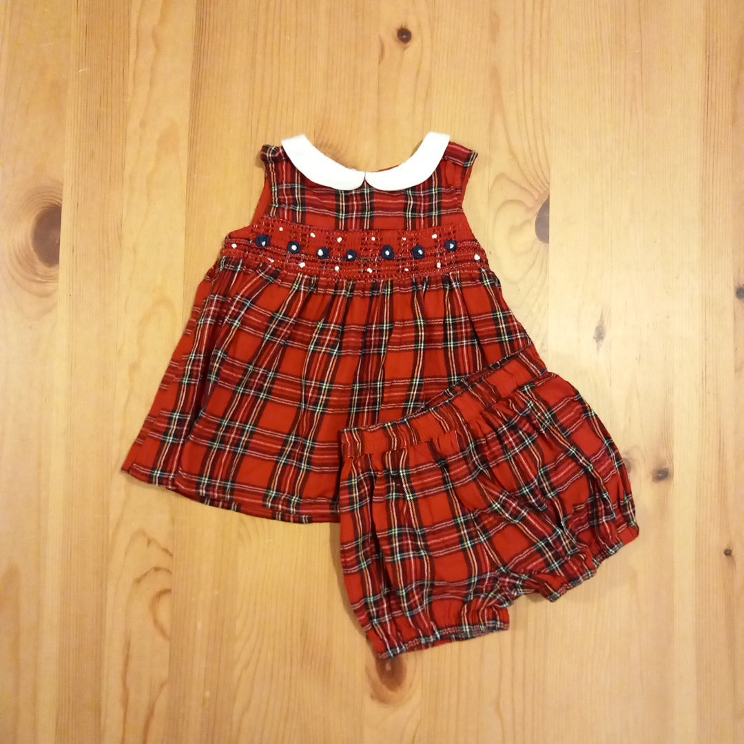 Tartan Top & Shorts Set - Girls 6-9 months - TU
