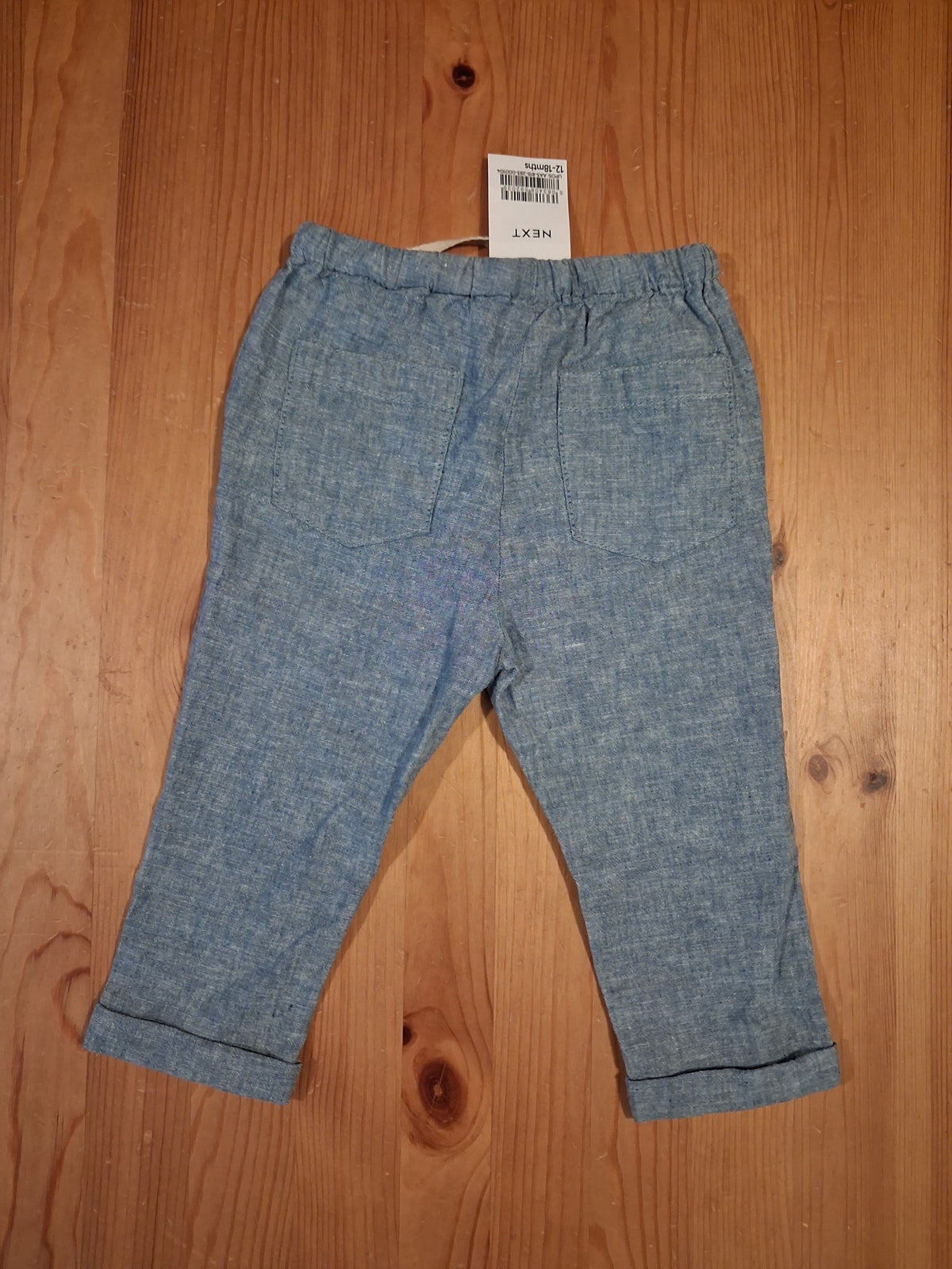 Blue Trousers With Drawstring Elasticated Waistband (BNWT) - Boys 12-18 months - Next