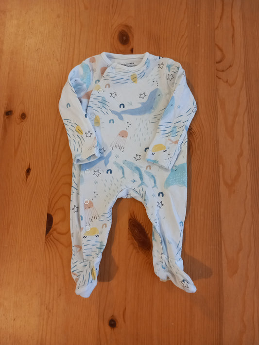 Sealife WWF Sleepsuit - Unisex up to 3 months - F&F