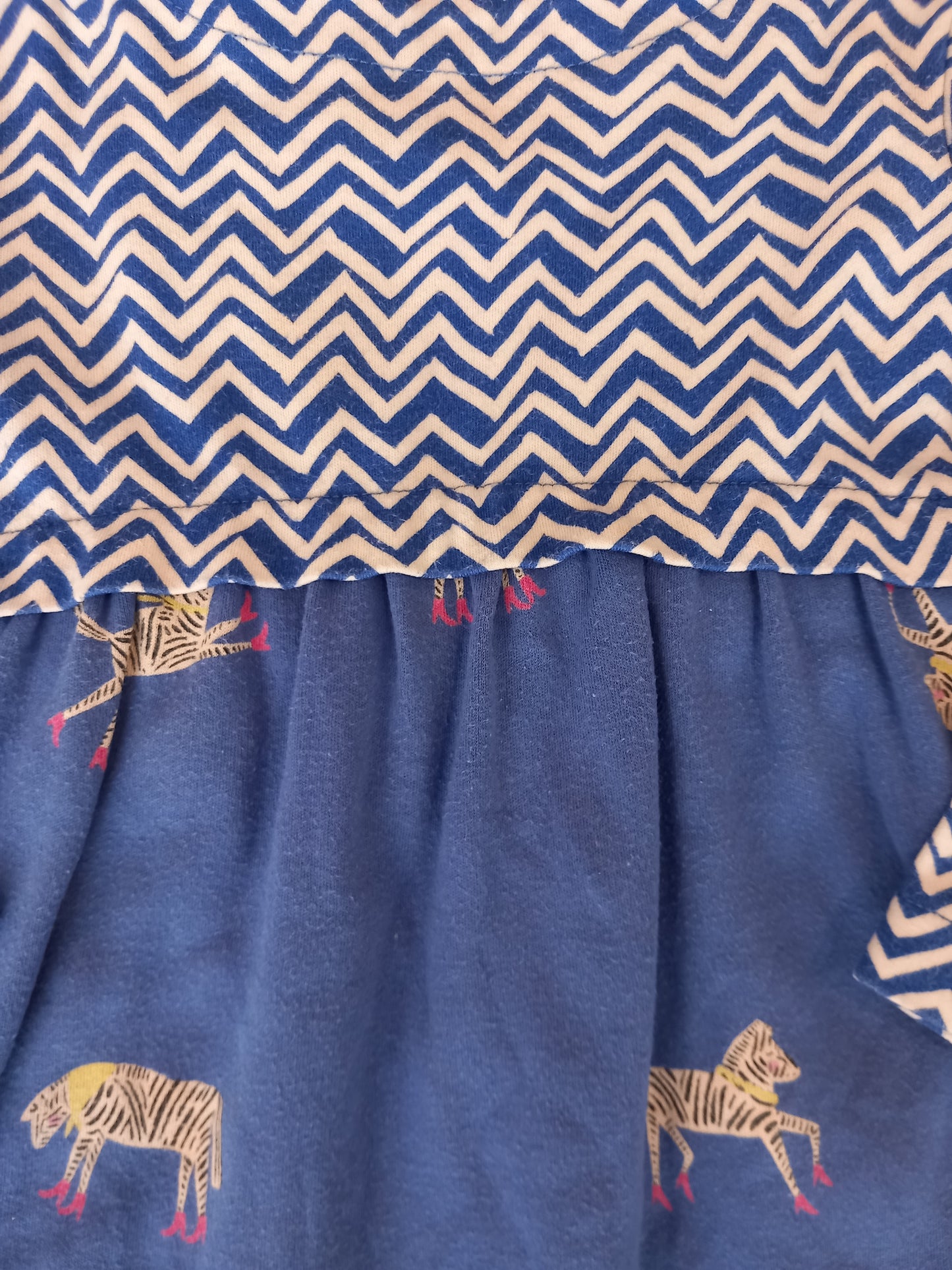 Long Sleeve Zebras Dress - Girls 12-18 months - Joules