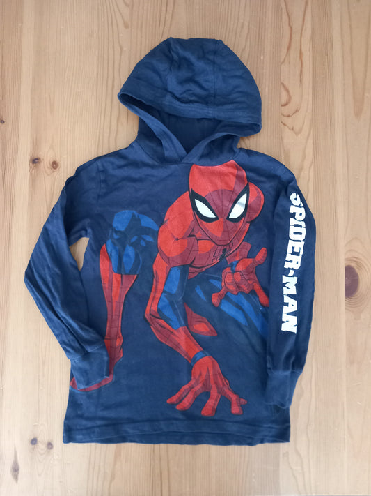 Navy Lightweight Spiderman Hoodie - Boys 7 years - Next