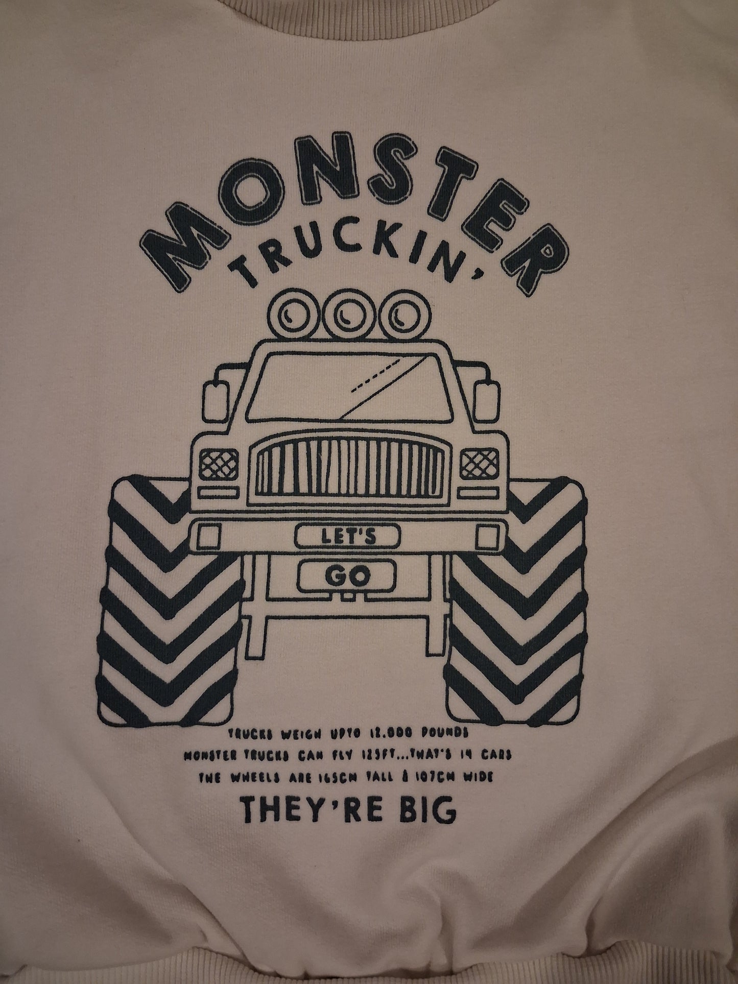 Cream 'Monster Truckin'' Sweatshirt - Boys 4-5 years - F&F