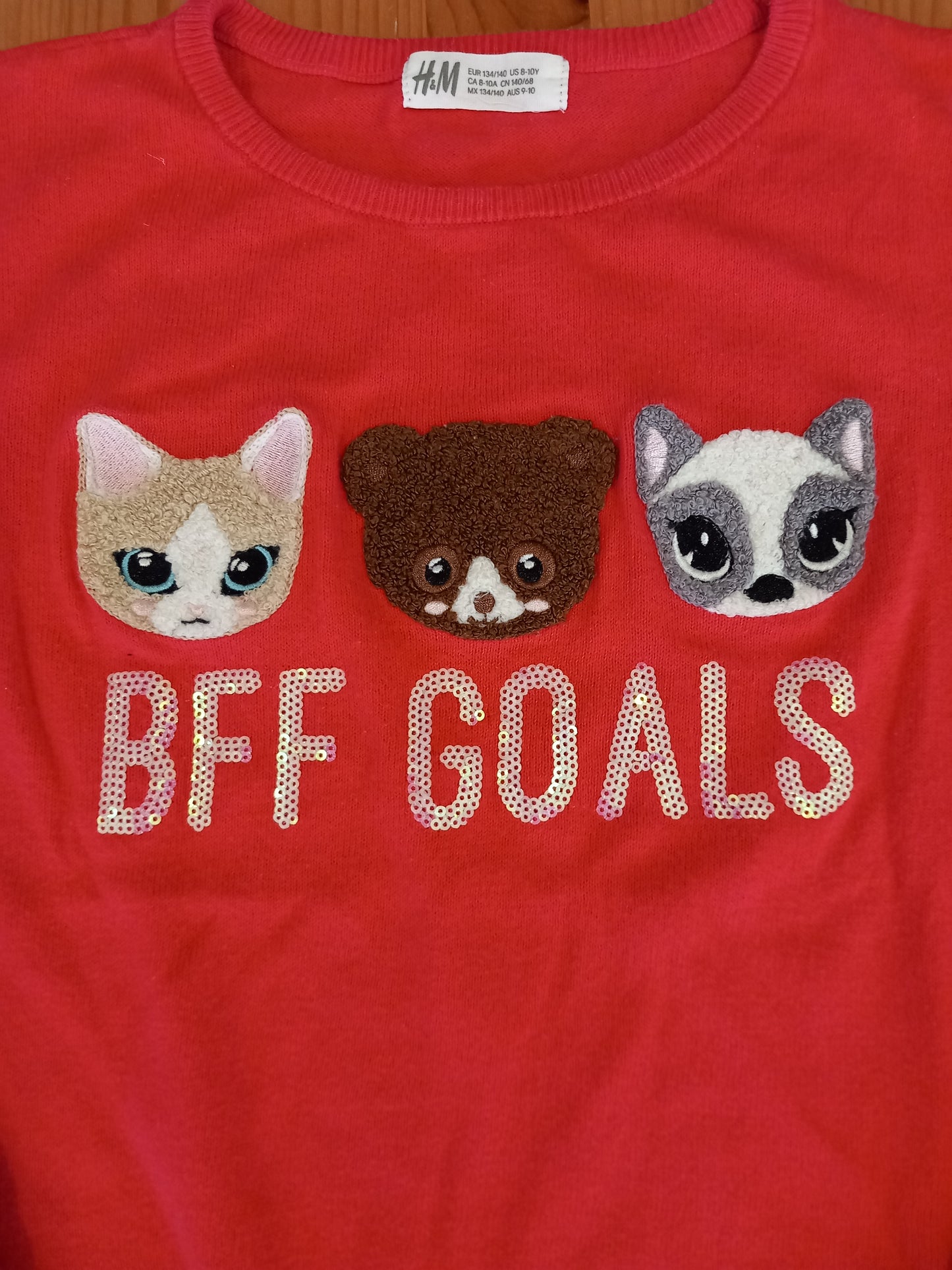 Pink 'BFF Goals' Lightweight Jumper - Girls 8-10 years - H&M