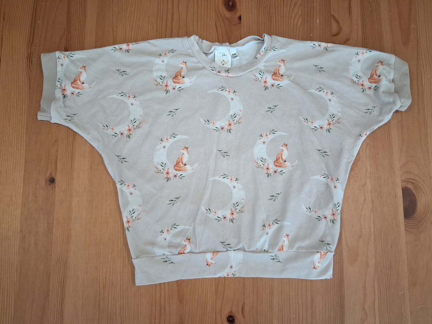 Handmade Foxes & Moons Top - Girls 4-5 years - With Love, Ellie