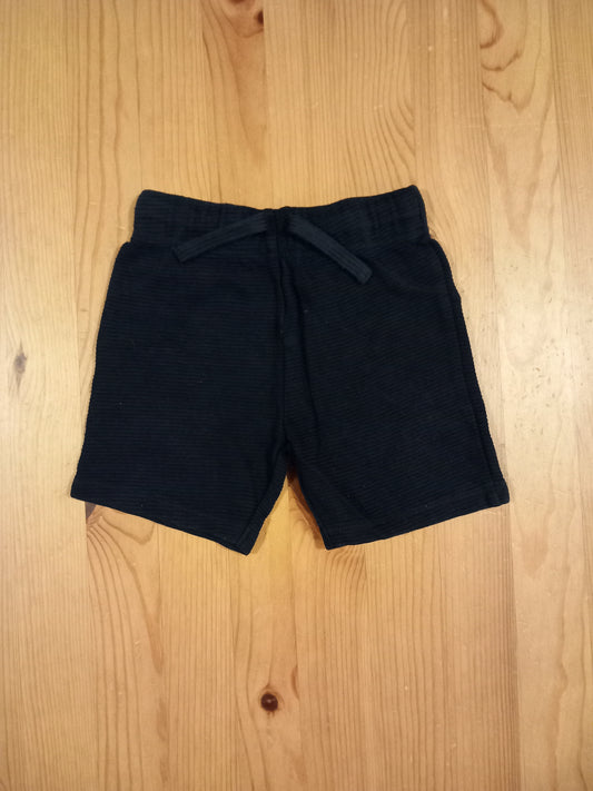 Navy Ribbed Style Shorts With Drawstring Elasticated Waistband - Boys 12-18 months - F&F