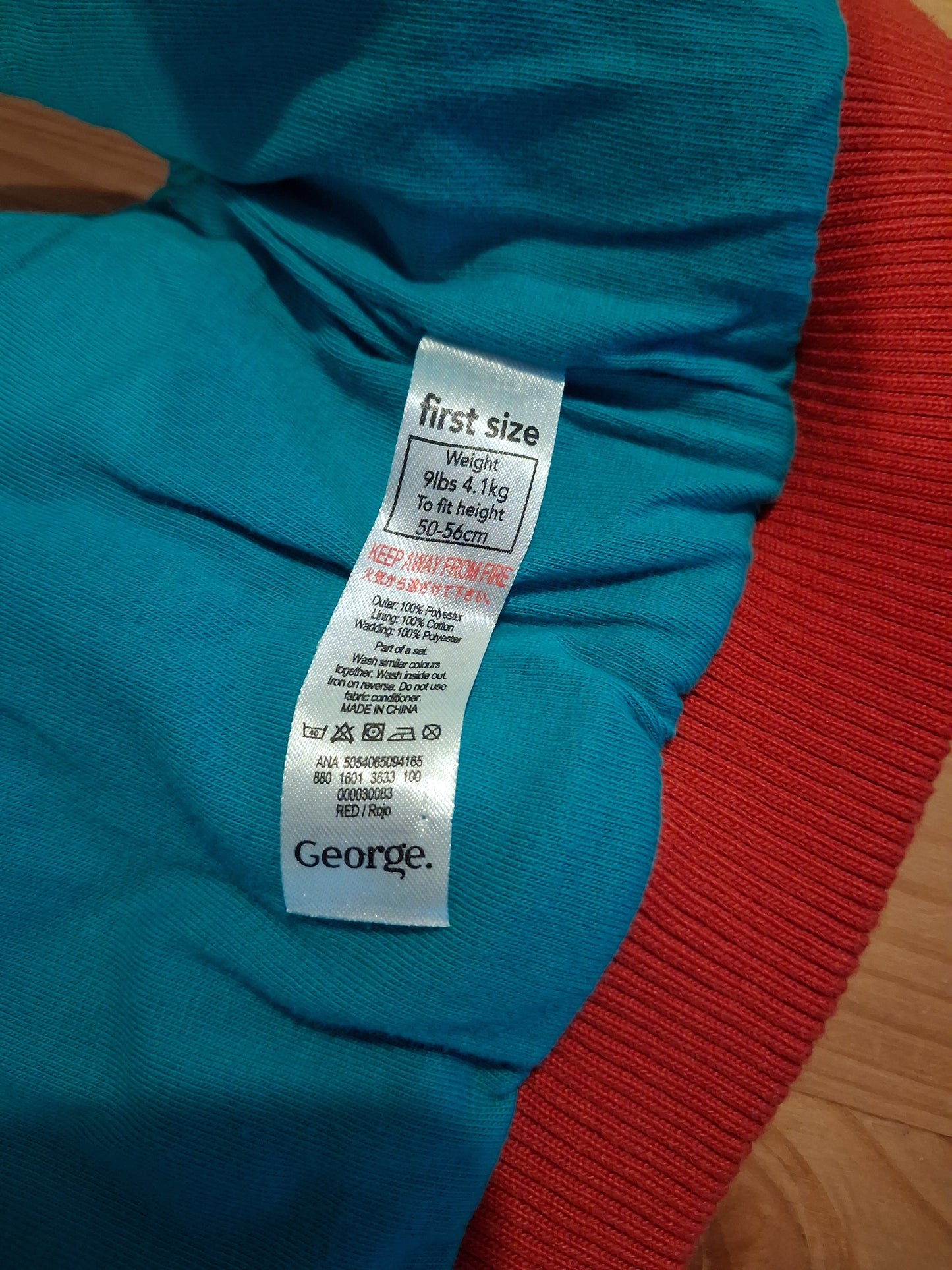 Red 'Cute' Gilet/Body Warmer - Boys First Size - George