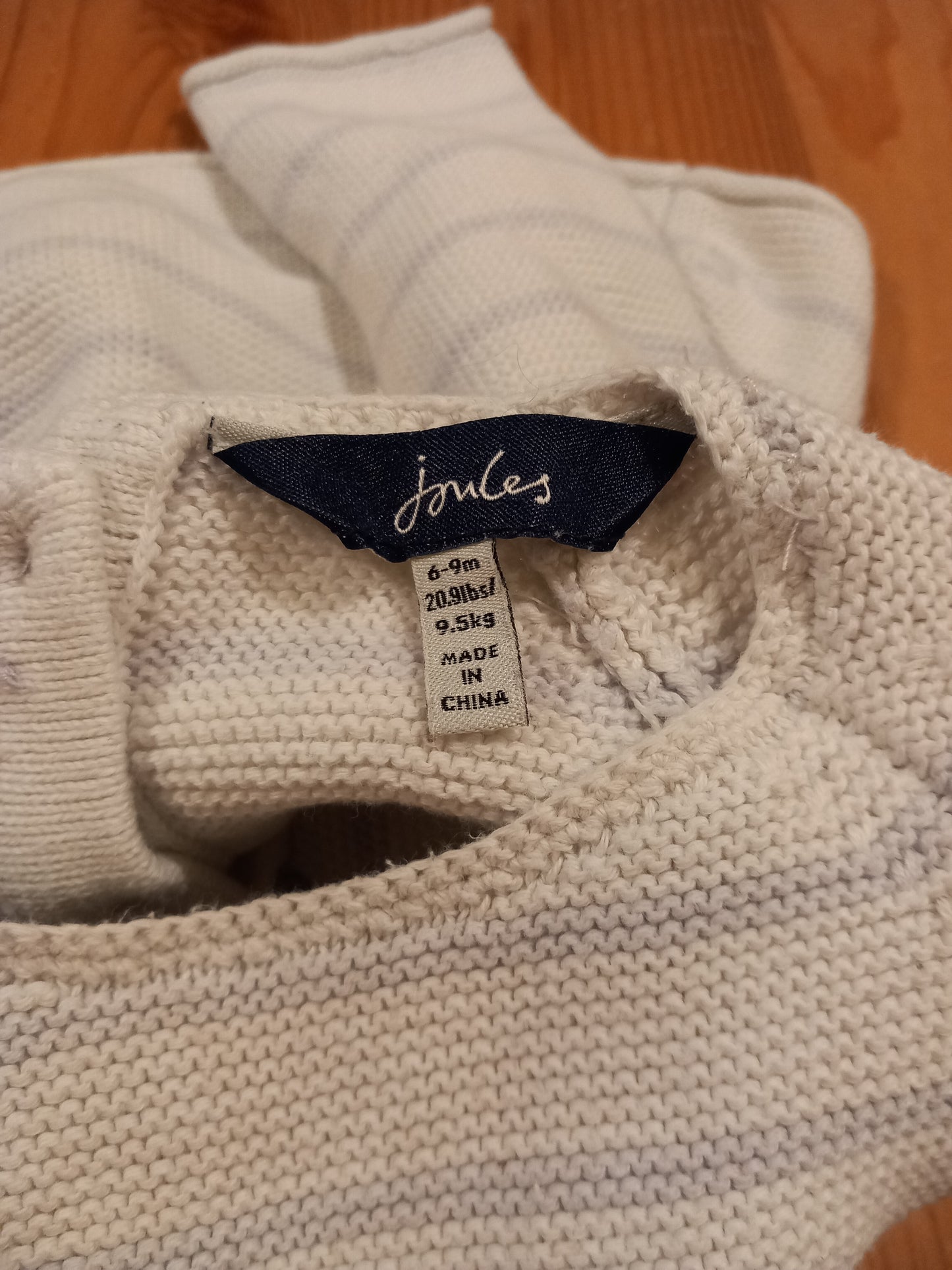 'I'm New Here' Knitted Style Jumper - Unisex 6-9 months - Joules