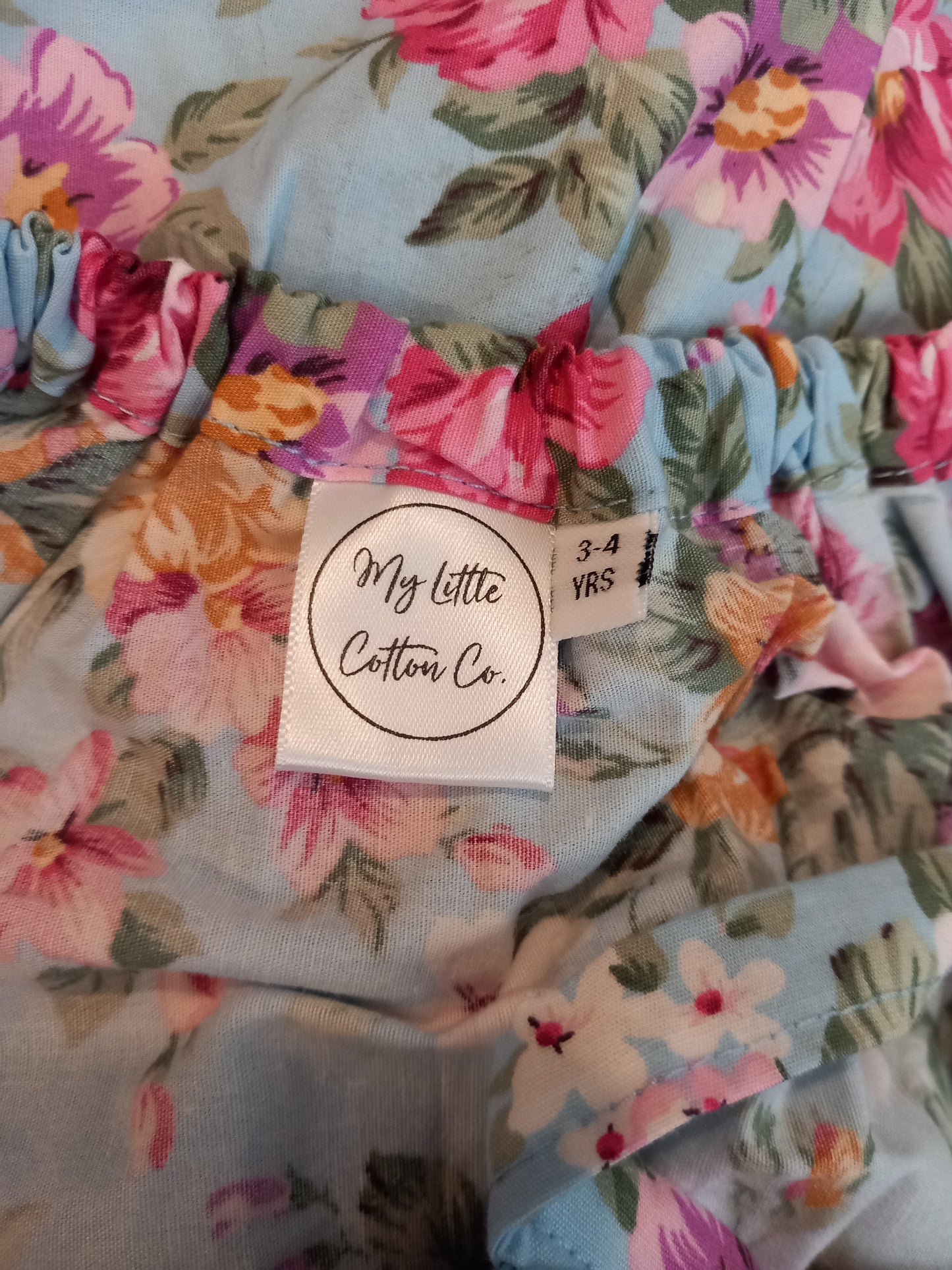 Handmade Floral Jumpsuit - Girls 3-4 years - The Little Cotton Co.