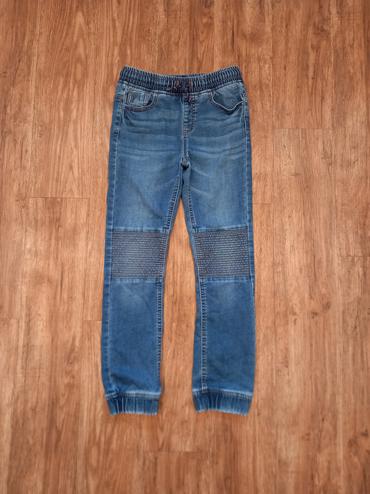 Distressed Look Jeans With Drawstring Elasticated Waistband - Boys 10 years - Matalan