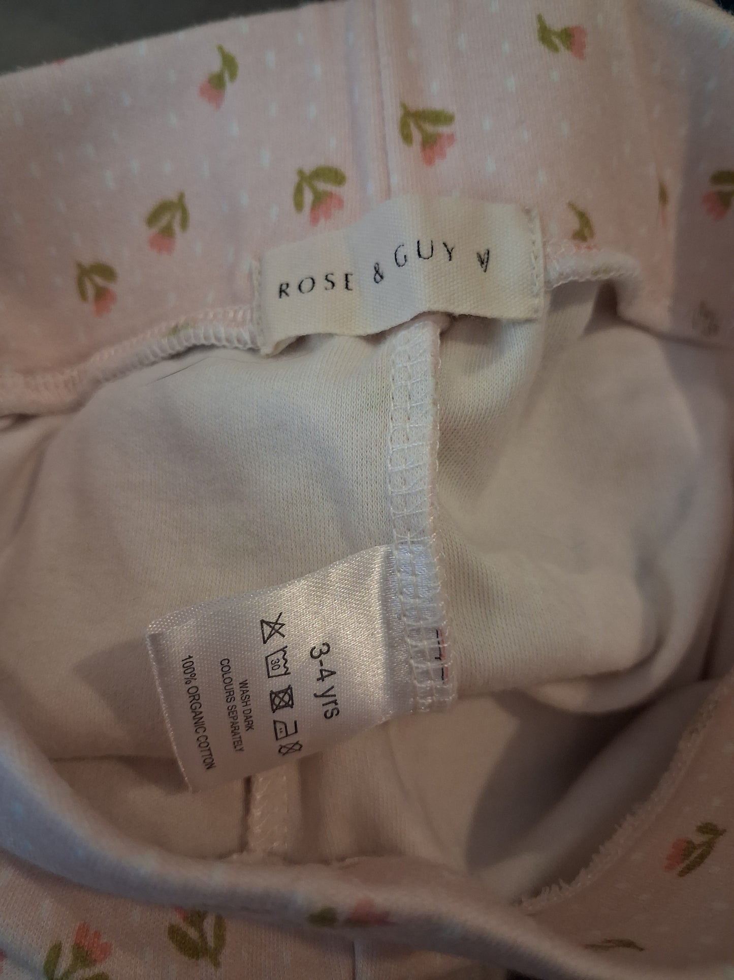Light Pink Floral Sleeveless Top & Cycling Shorts Set - Girls 3-4 years - Rose & Guy