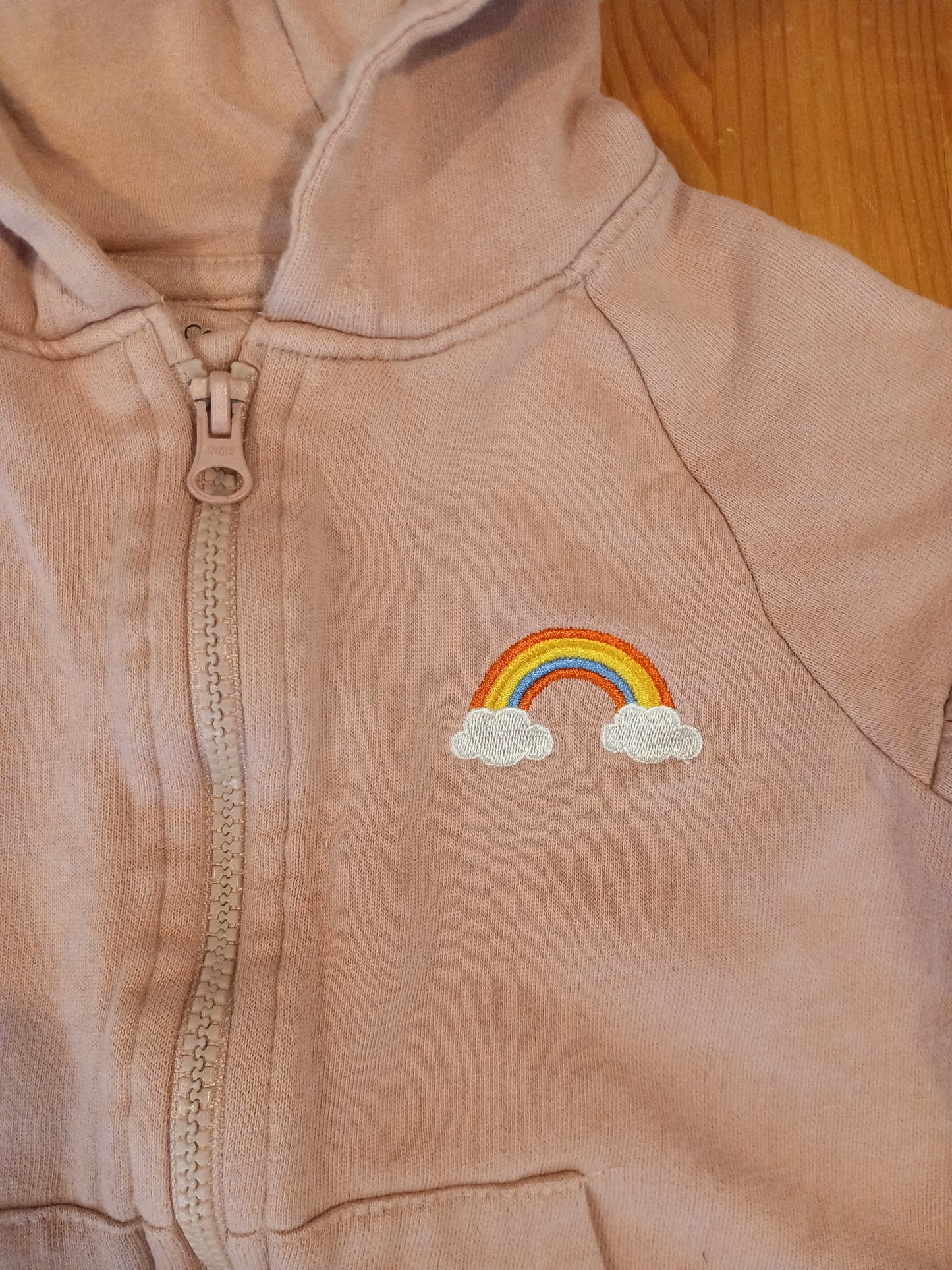 Pink Rainbow Hoodie With Feature Sleeves - Girls 4-5 years - M&Co