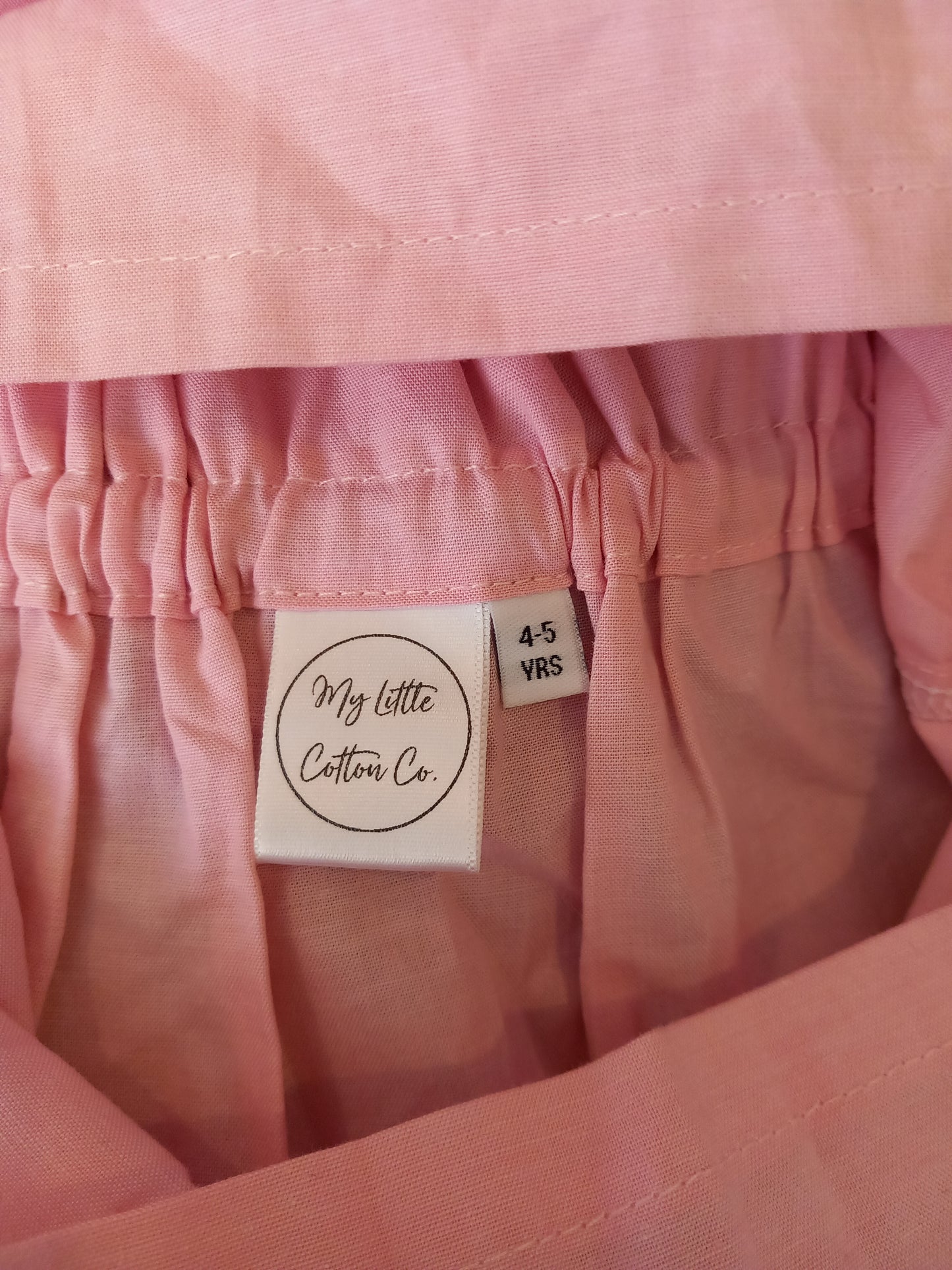 Handmade Light Pink Sleeveless Top With Lace Detail - Girls 4-5 years - My Little Cotton Co.