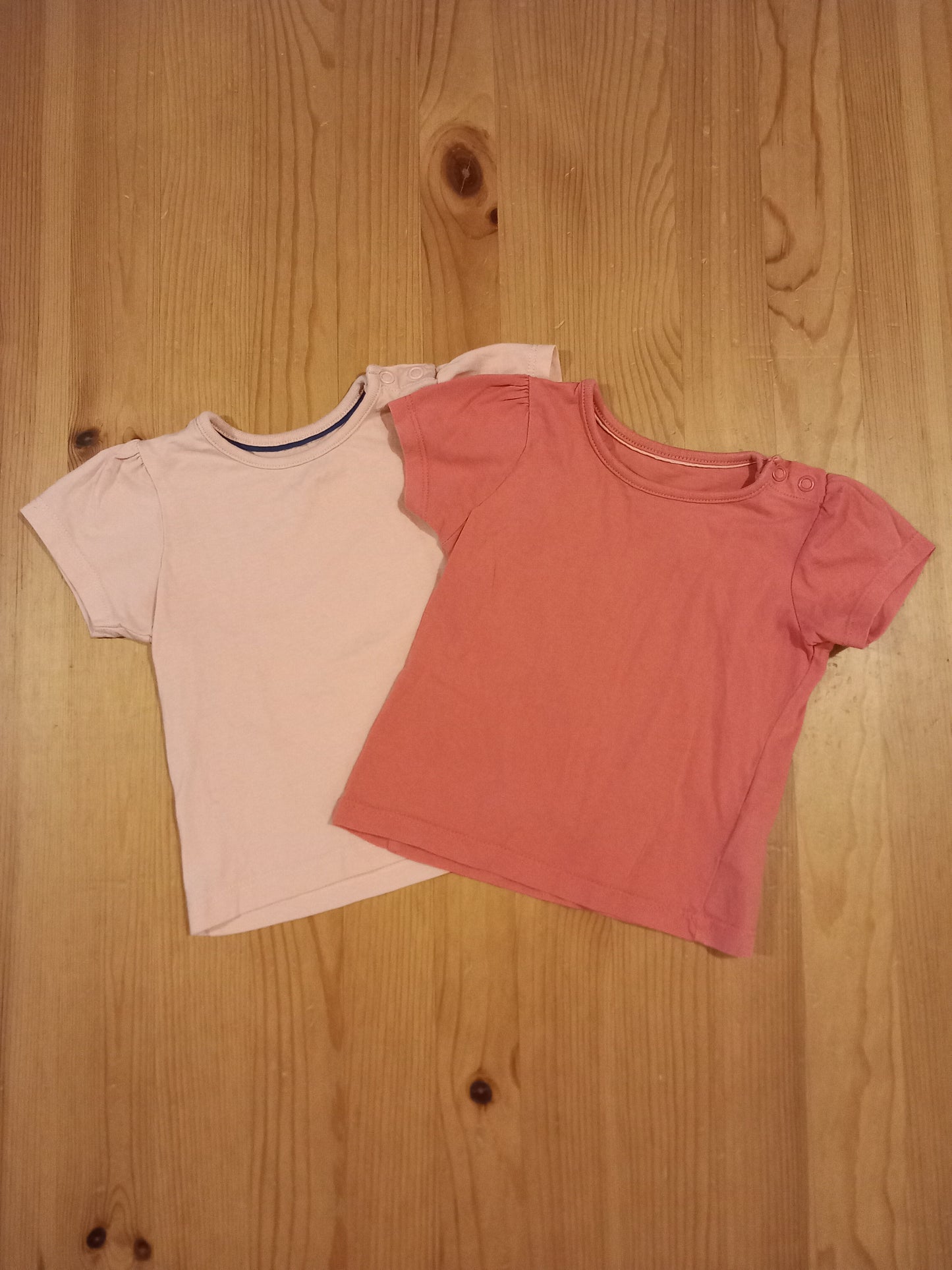 2 x Pink T-Shirts - Girls 6-9 months - Mothercare