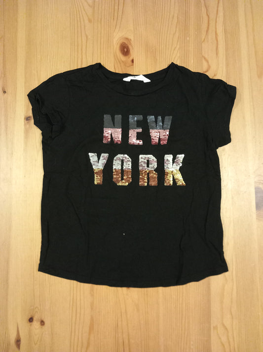 Black 'New York' Flip Sequin T-Shirt - Girls 12-14 years - H&M