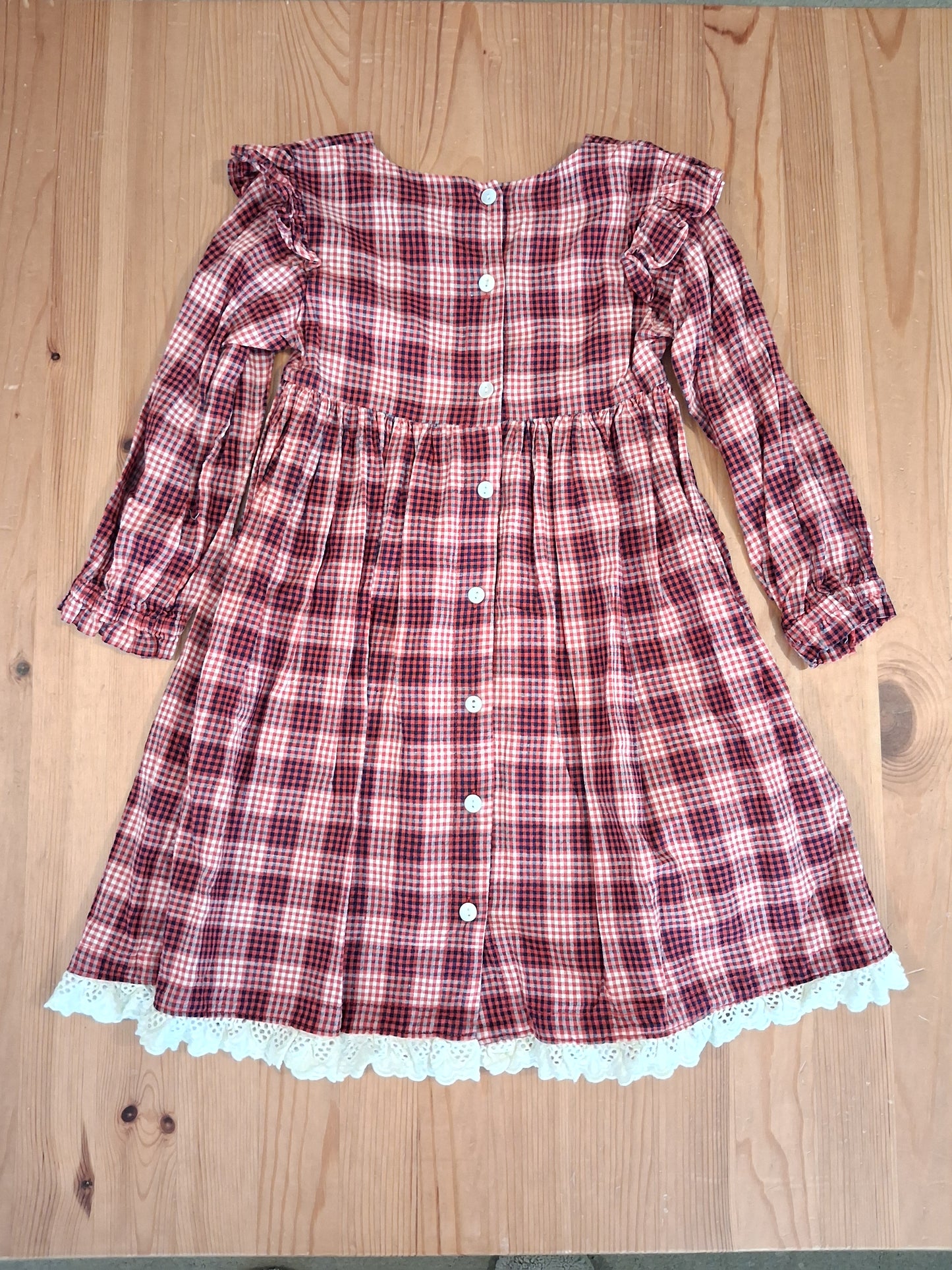 Handmade Long Sleeve Dress - Girls 6-7 years - Winnie Woo Handmade Childrenswear