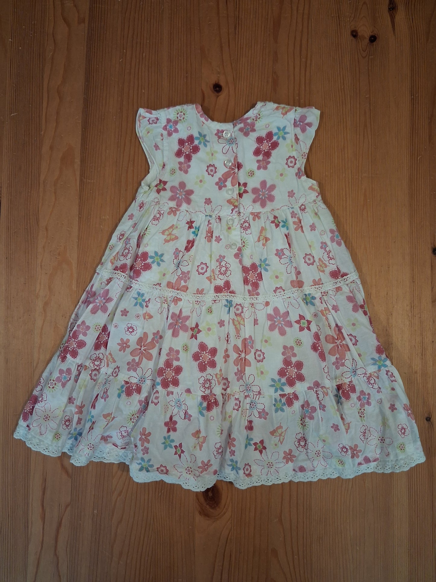 Lined Floral Dress - Girls 12-18 months - Matalan